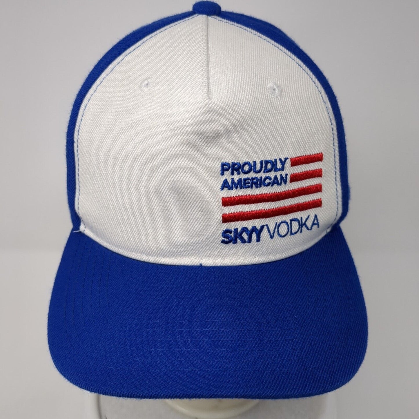 Proudly American Skyy Vodka Snapback Hat Blue OS Adjustable Patriotic 6 Panel