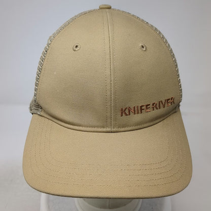 Carhartt Trucker Hat Beige OS Kniferiver American Flag Mesh Embroidery Snapback