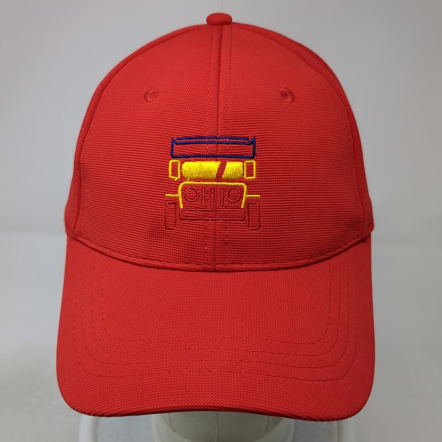 Philippines Jeepney Baseball Cap Red One Size Textured Embroidered Slideback Hat