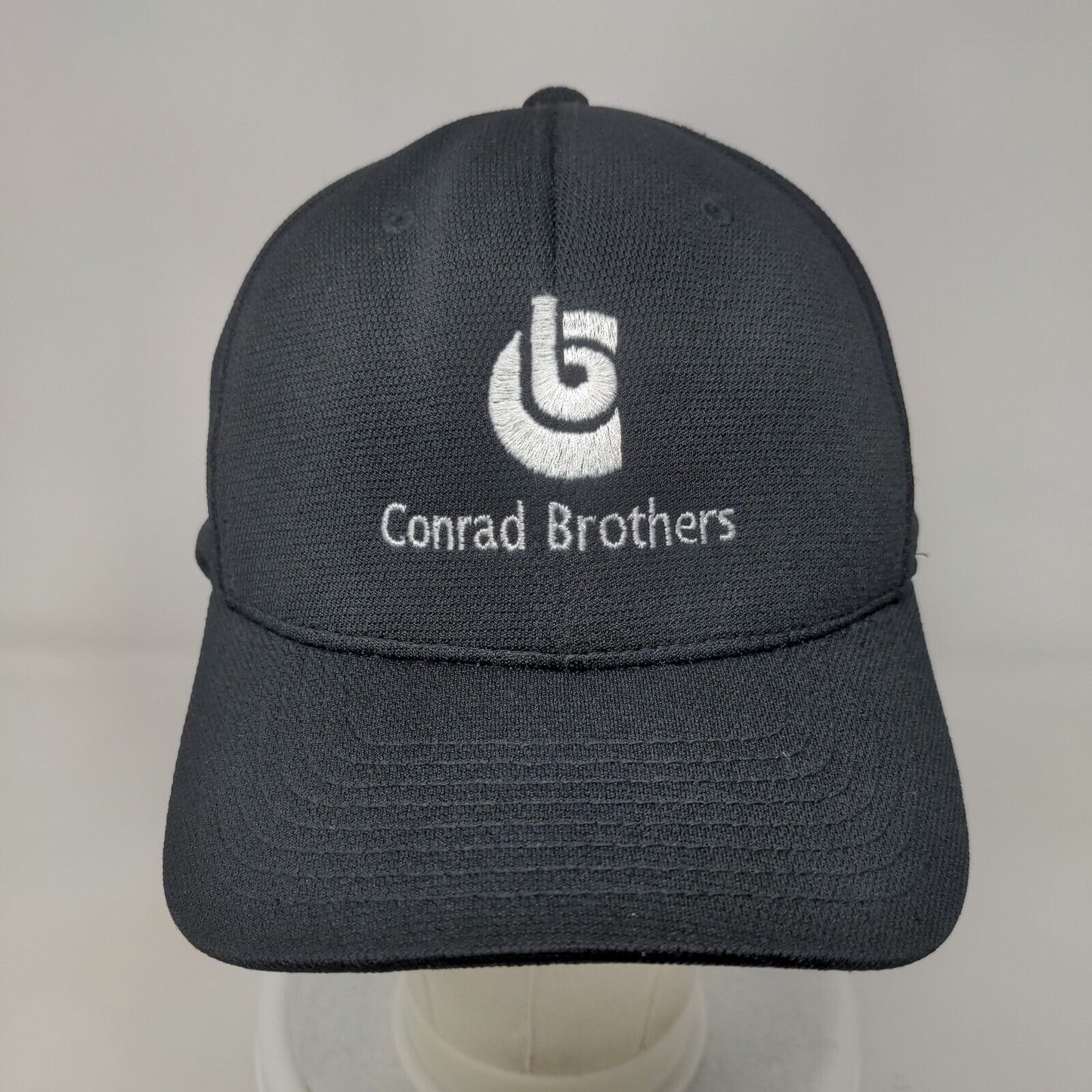 Conrad Brothers Fitted Hat Black L/XL Flexfit Embroidered 6 Panel Yupoong