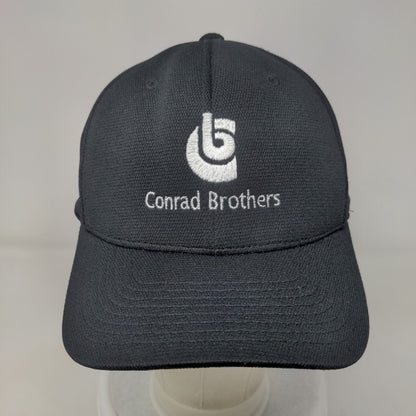Conrad Brothers Fitted Hat Black L/XL Flexfit Embroidered 6 Panel Yupoong