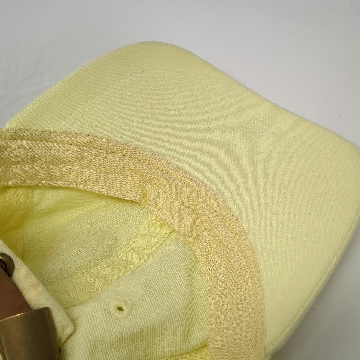 Goodfellow & Co Baseball Cap Yellow One Size Leather Strapback Cotton Hat Blank