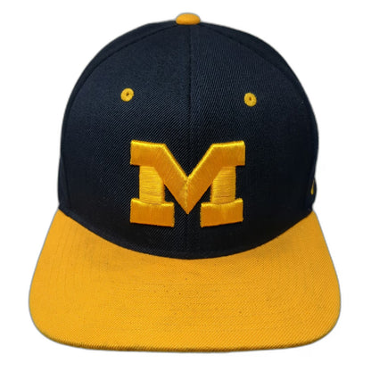 Zephyr Michigan Wolverines NCAA Snapback Hat Blue Yellow One Size Script M Logo