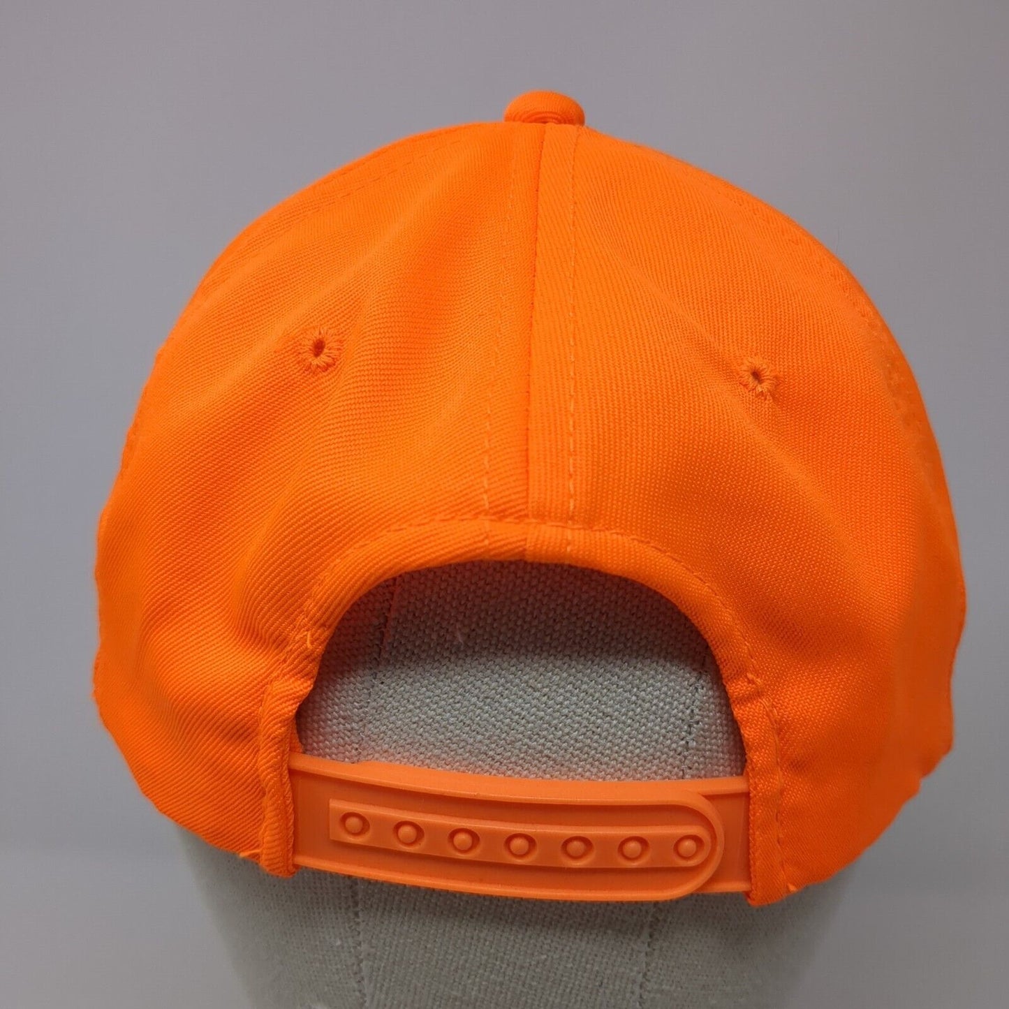 Signatures Snapback Hat Orange One Size Adjustable Vented Holes 6 Panel Blank