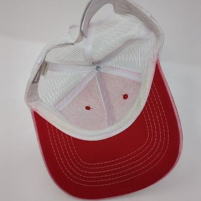 MG Boise ID Strapback Trucker Hat Red One Size Mesh Back Colorblock