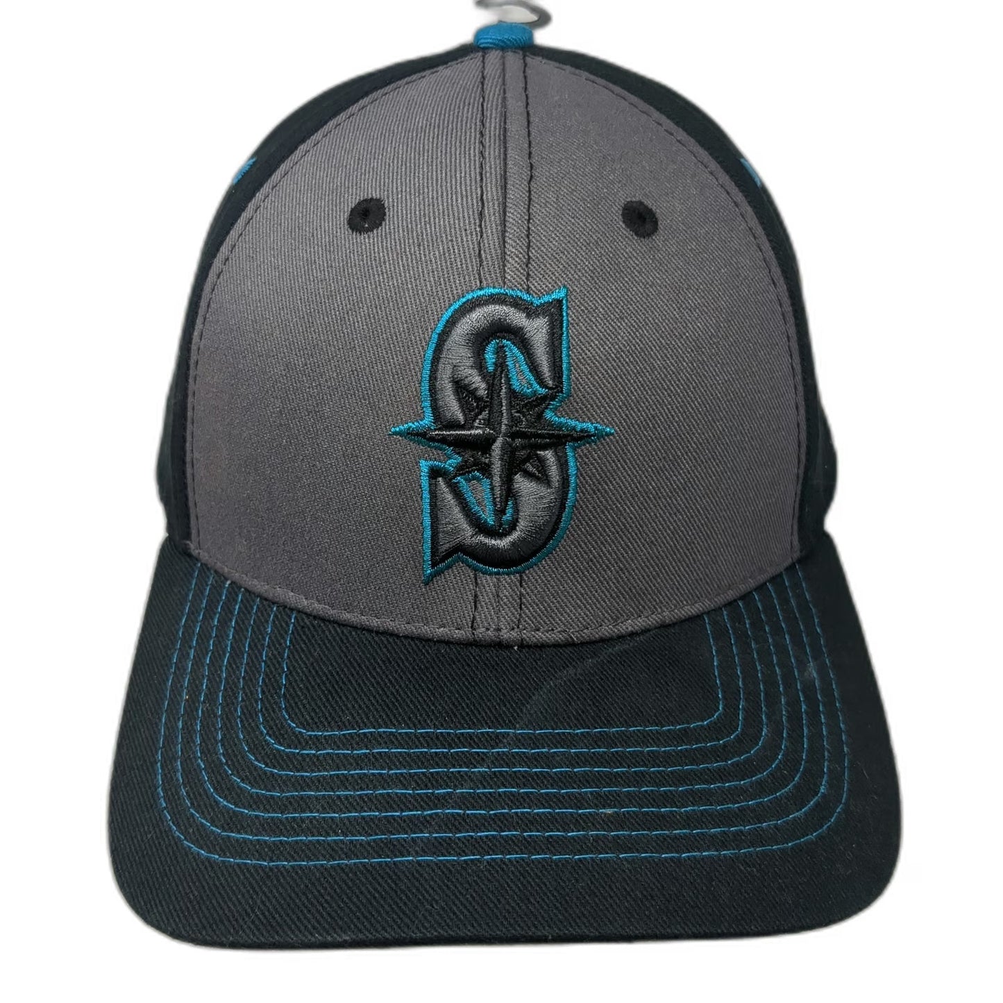 Fan Favorite Seattle Mariners MLB Black One Size Snapback Hat Contrast Stitching