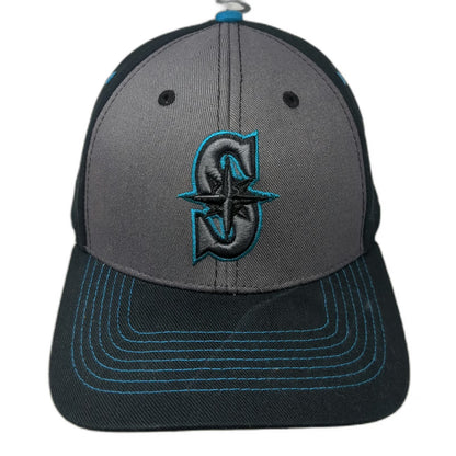 Fan Favorite Seattle Mariners MLB Black One Size Snapback Hat Contrast Stitching