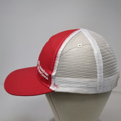 Vitronic American Red Cross Red Baseball Cap One Size Mesh Strapback Hat Logo