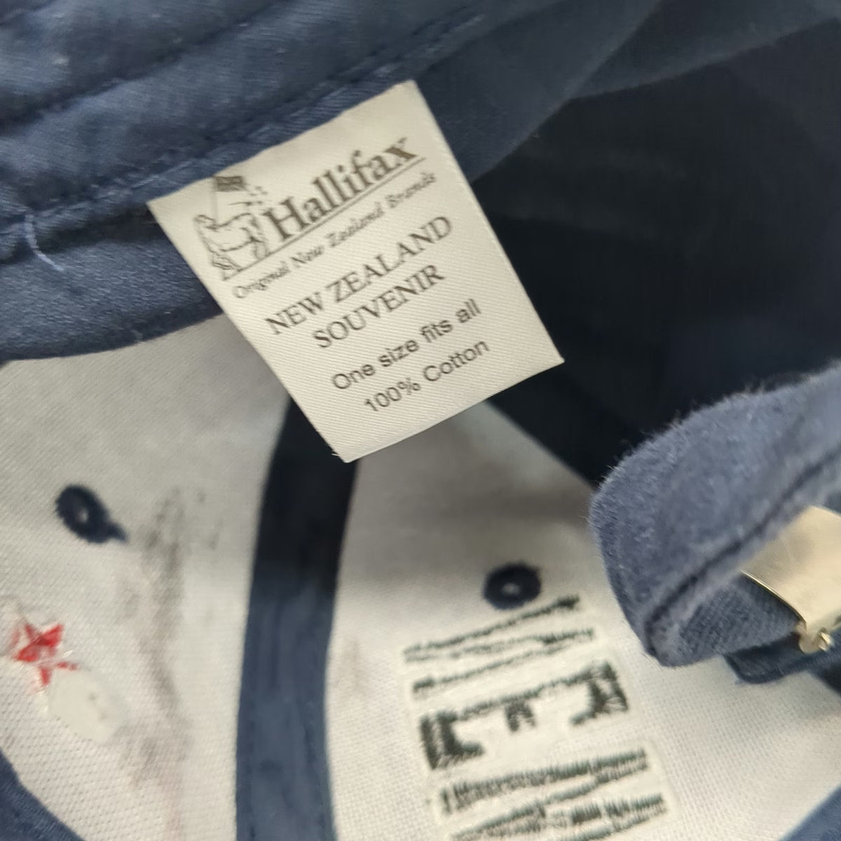 Hallifax Baseball Cap Blue One Size New Zealand Souvenir Stars Cotton hat