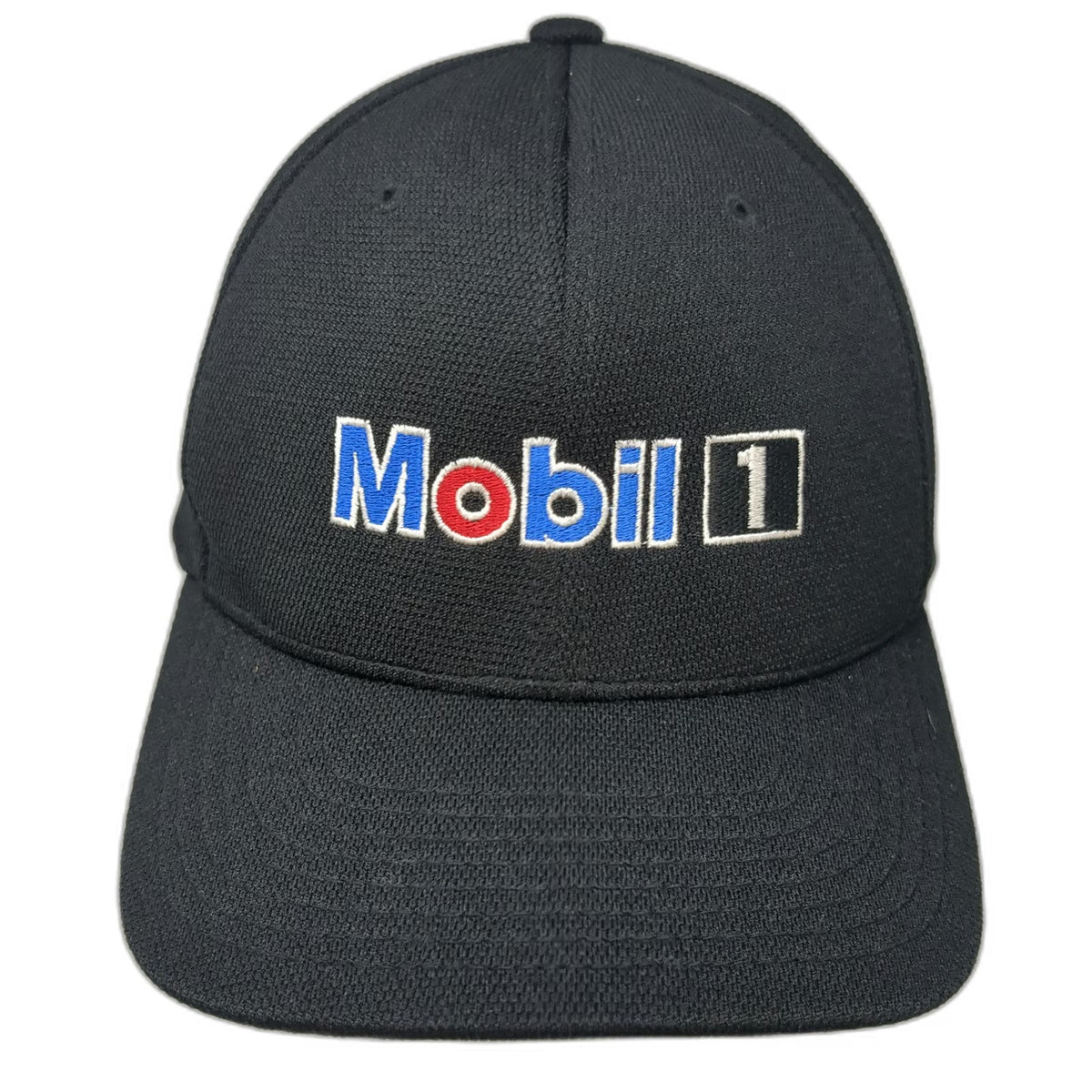 Flexfit Mobil 1 Baseball Cap Black XL Fitted Polyester Embroidered Logo Hat