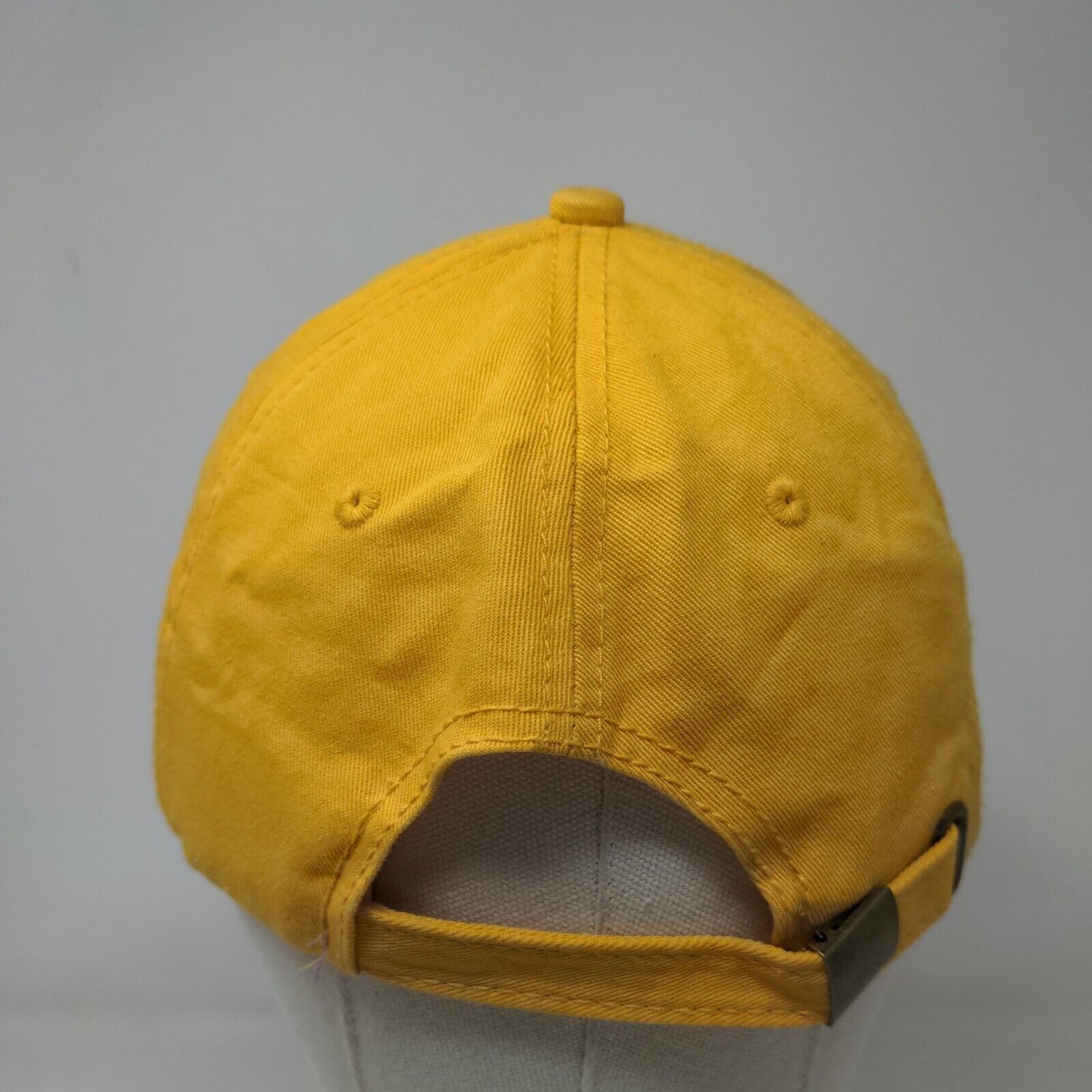 Saint Thomas U.S.V.I. Slideback Hat Yellow One Size Embroidered Palm Tree