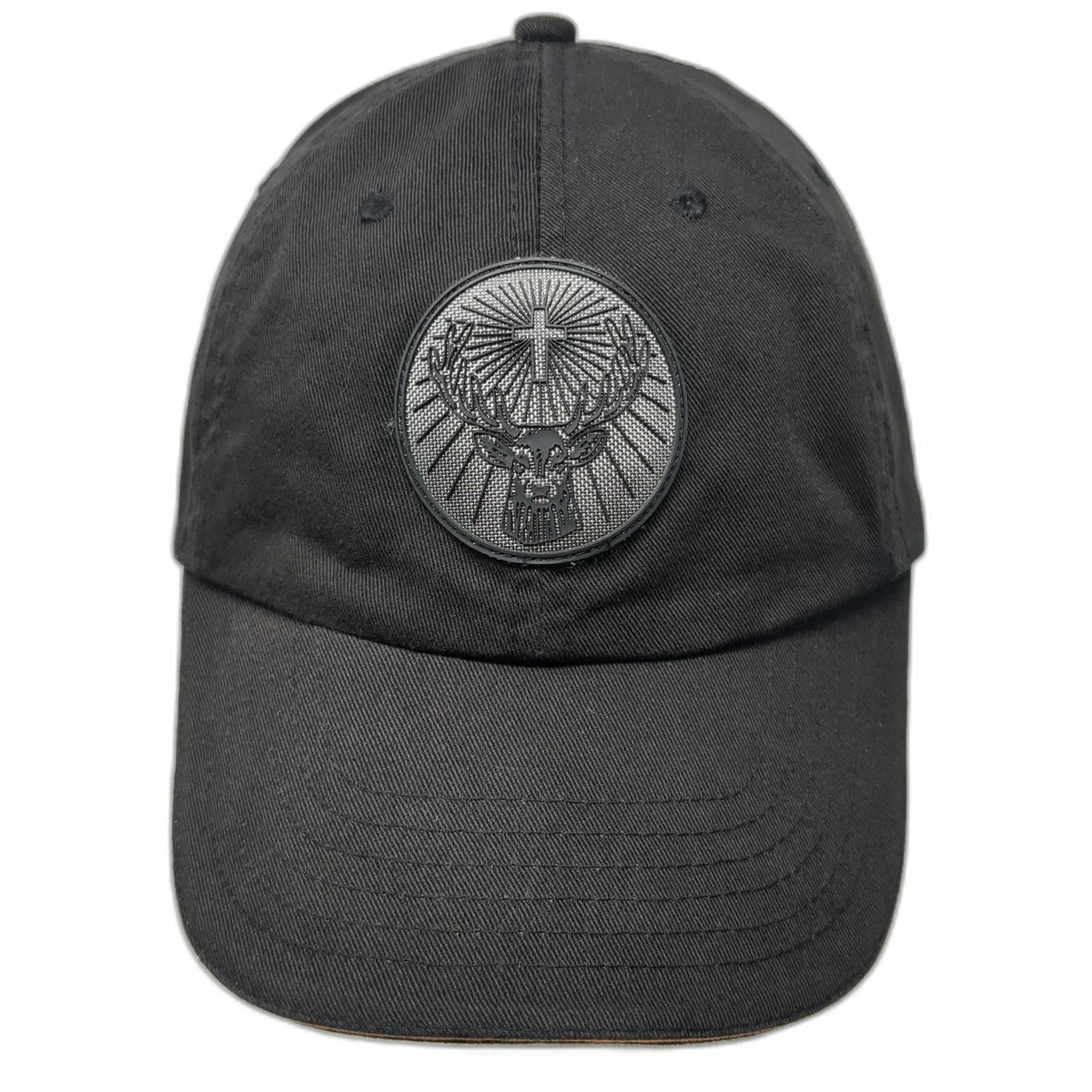 Jägermeister Baseball Cap Black One Size Rubber Patch Orange Brim Piping Hat