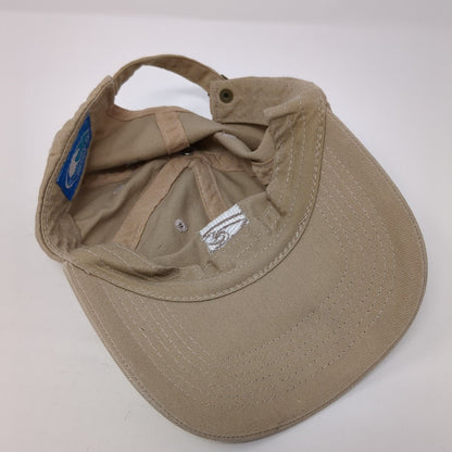 MAUI Slideback Hat Brown One Size Adjustable Embroidered Hawaiian Headwear