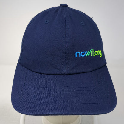 Baseball Cap Blue One Size NCWIT Logo Distressed Slideback Cotton Hat Green