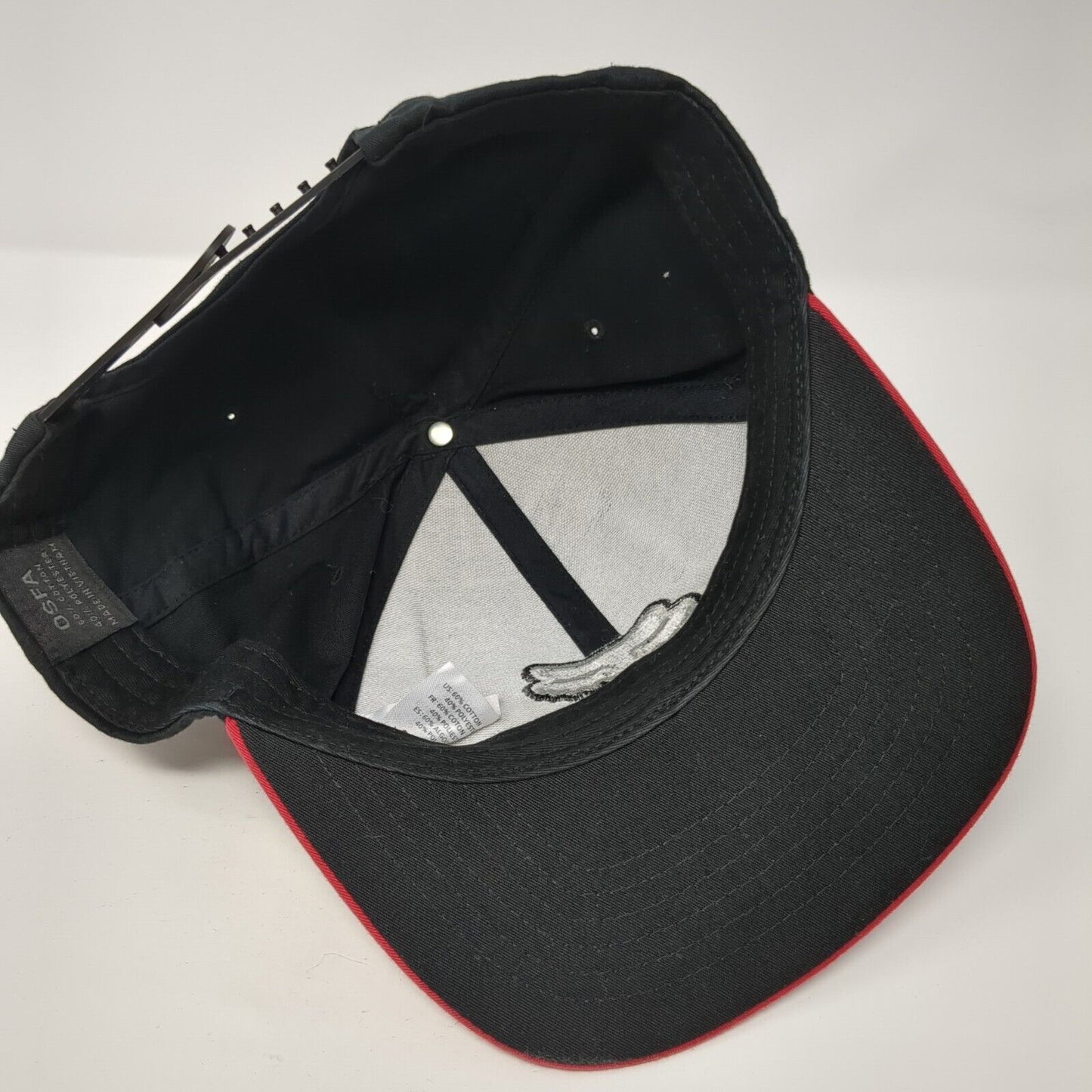 Fox Head Snapback Hat Multicolor One Size Adjustable Embroidered Vented Holes