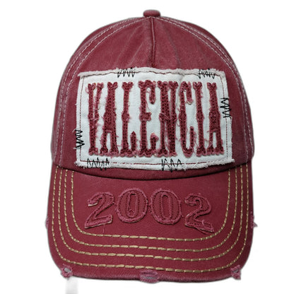 Jumi 5 Panel Red One Size Valencia 2002 Embroidered Cotton Patch Strapback Hat