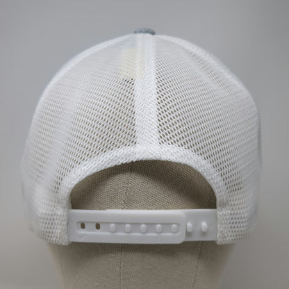 Flexfit Trucker Hat Gray One Size Quanta Services Distressed US Flag Snapback