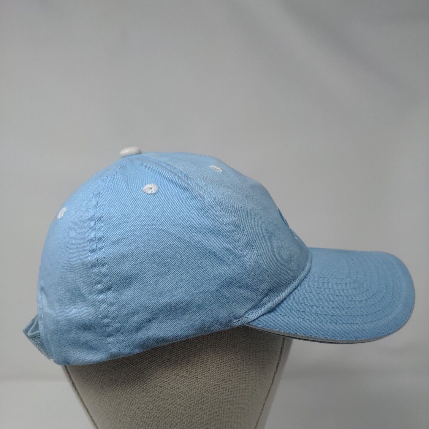 FILA Strapback Hat Blue One Size Embroidered Adjustable Solid 6 Panel