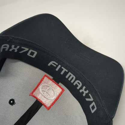 Toyota Baseball Cap Gray One Size Fitted Racing Logo Heathered Curved Brim Hat