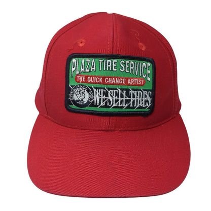 Plaza Tire Service Patch Snapback Hat Red One Size Adjustable Mohr's
