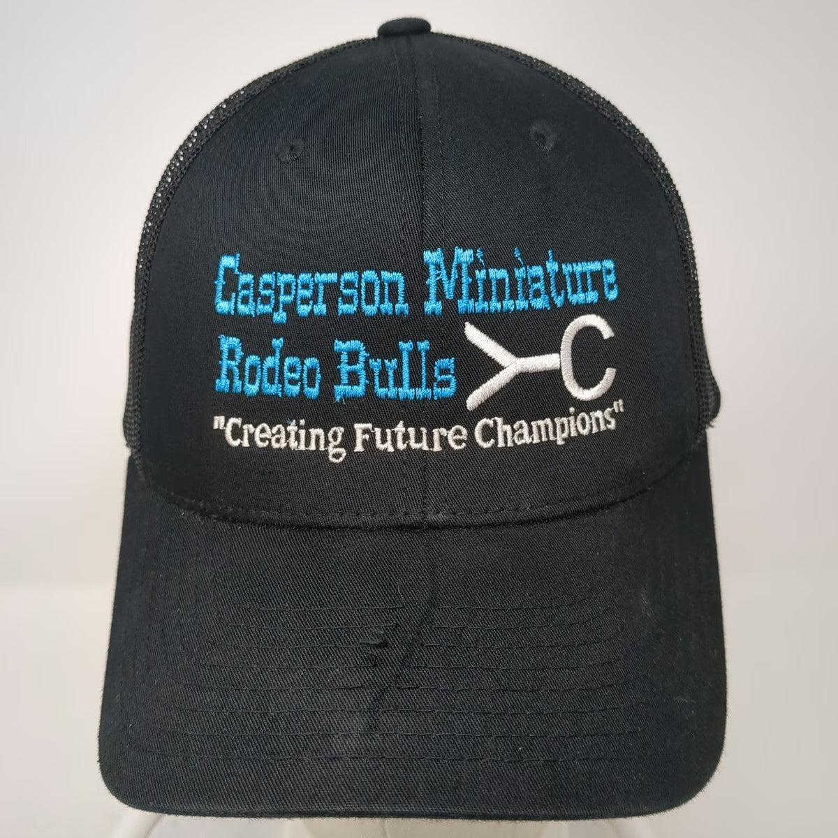 Yupoong Trucker Hat Black One Size Casperson Miniature Rodeo Bulls Snapback Mesh