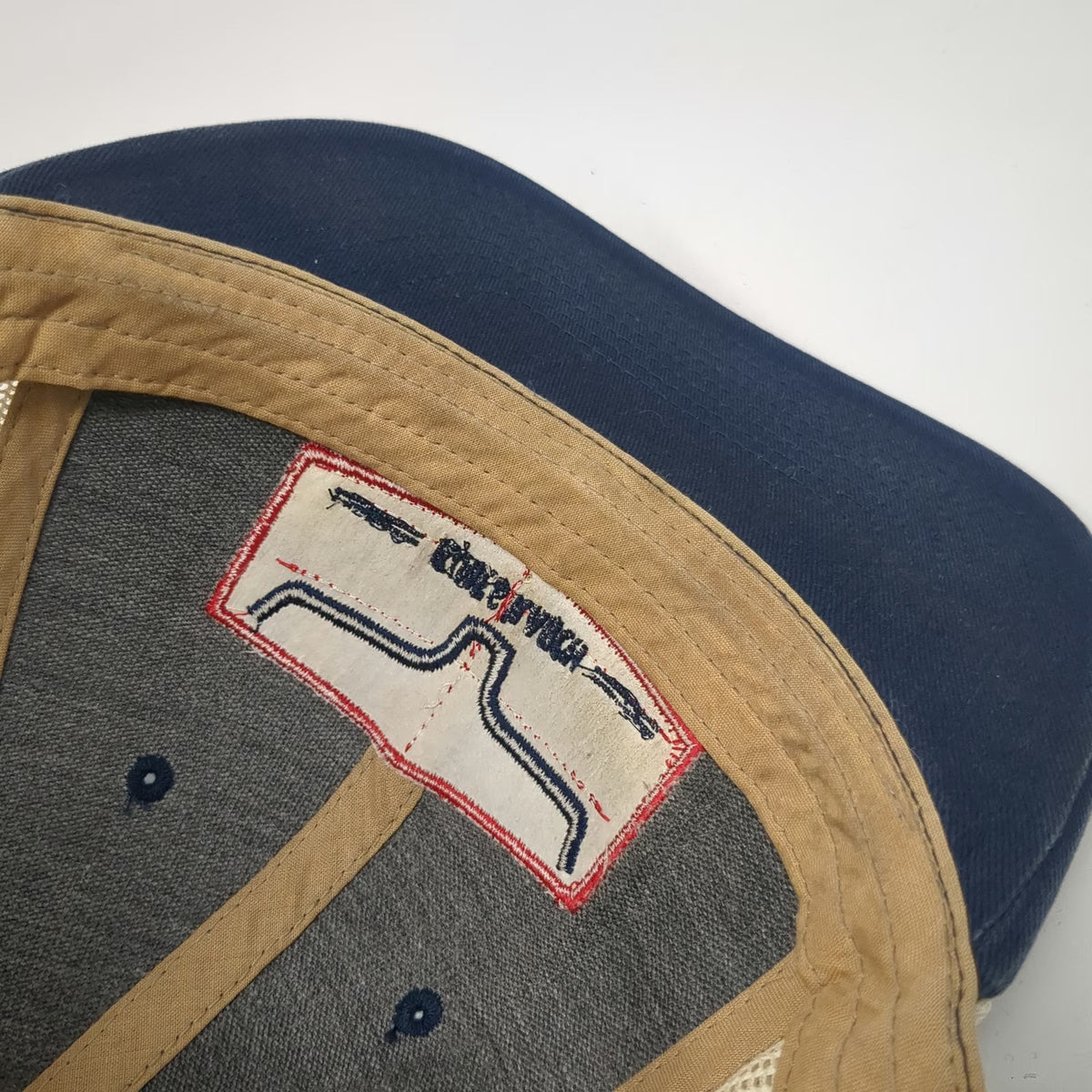 Kimes Ranch Trucker Hat Blue Beige Red One Size Mesh Snapback Patch Longhorn