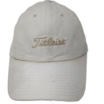 Titleist Baseball Cap Beige One Size Embroidered Logo Adjustable Slideback Hat