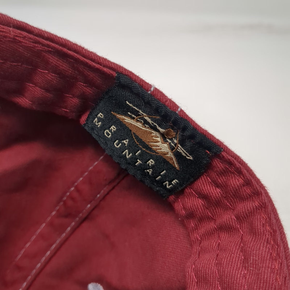 Prairie Mountain Baseball Cap Red One Size Alaska Last Frontier Slideback Hat