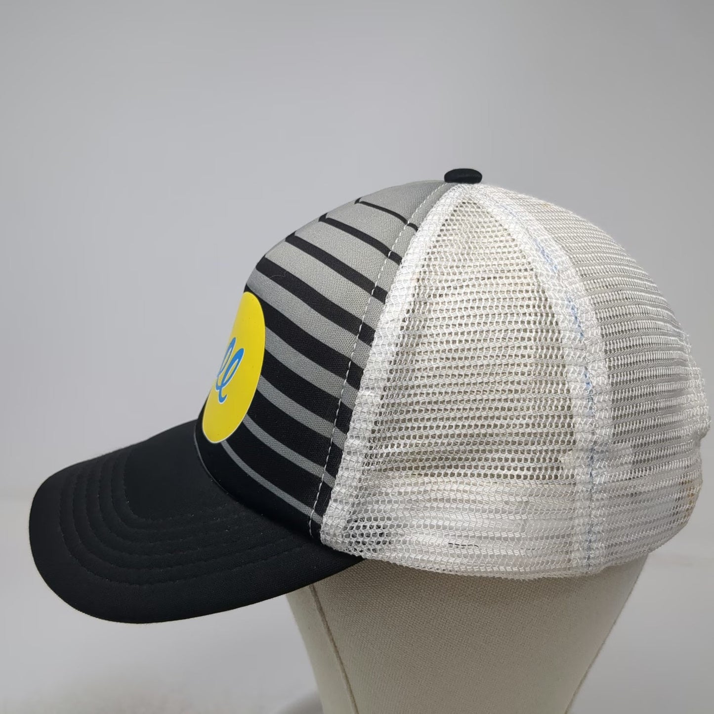 Black Gray White Trucker Hat One Size Brewed in Aruba Chill Beer Mesh Snapback