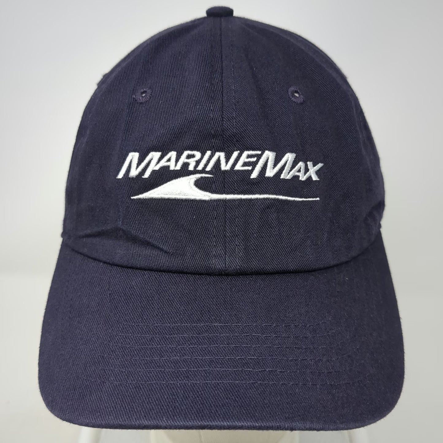 MarineMax Boat Yacht Blue Baseball Cap One Size Slideback Hat Embroidered Logo