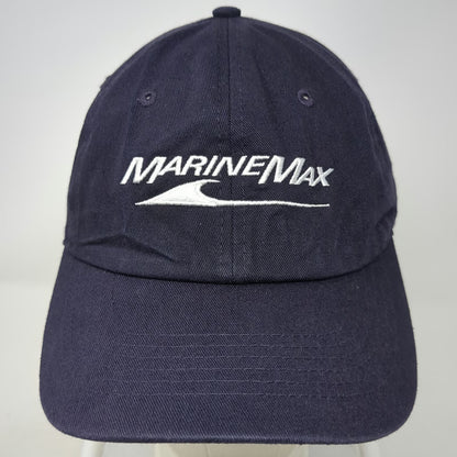 MarineMax Boat Yacht Blue Baseball Cap One Size Slideback Hat Embroidered Logo