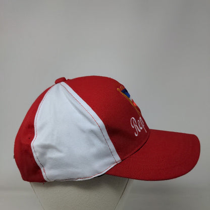 Rep Dom Flag Snapback Hat Red One Size Adjustable Embroidered 6 Panel