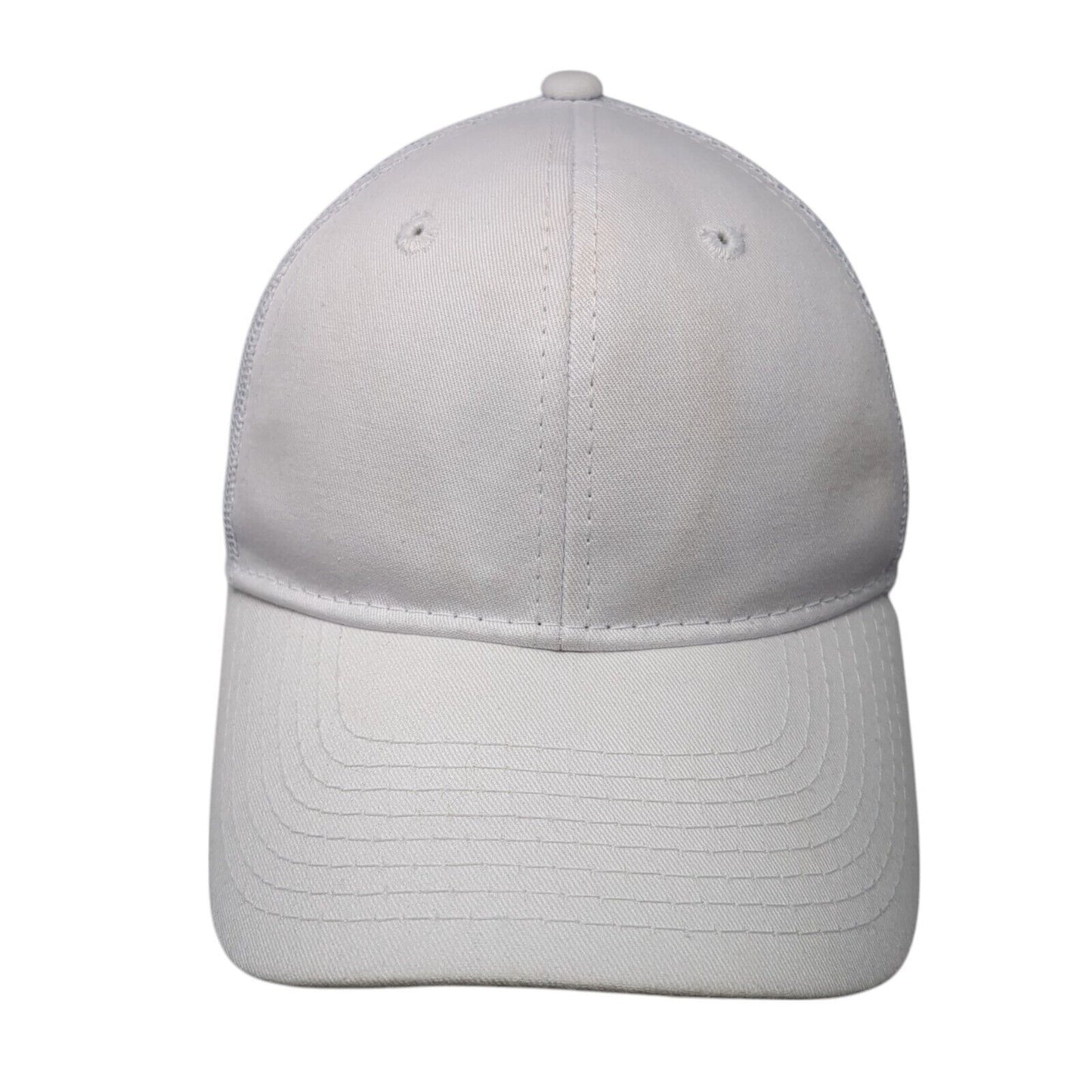 Outdoor Cap Strapback Trucker Hat White One Size Adjustable Mesh Back Blank