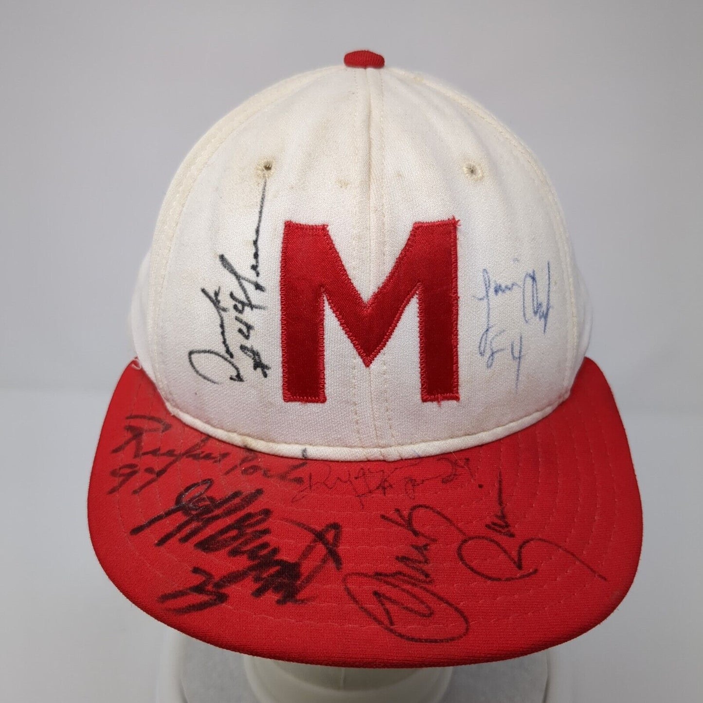 Letter M Snapback Hat Multicolor One Size Adjustable Embroidered 6 Panel