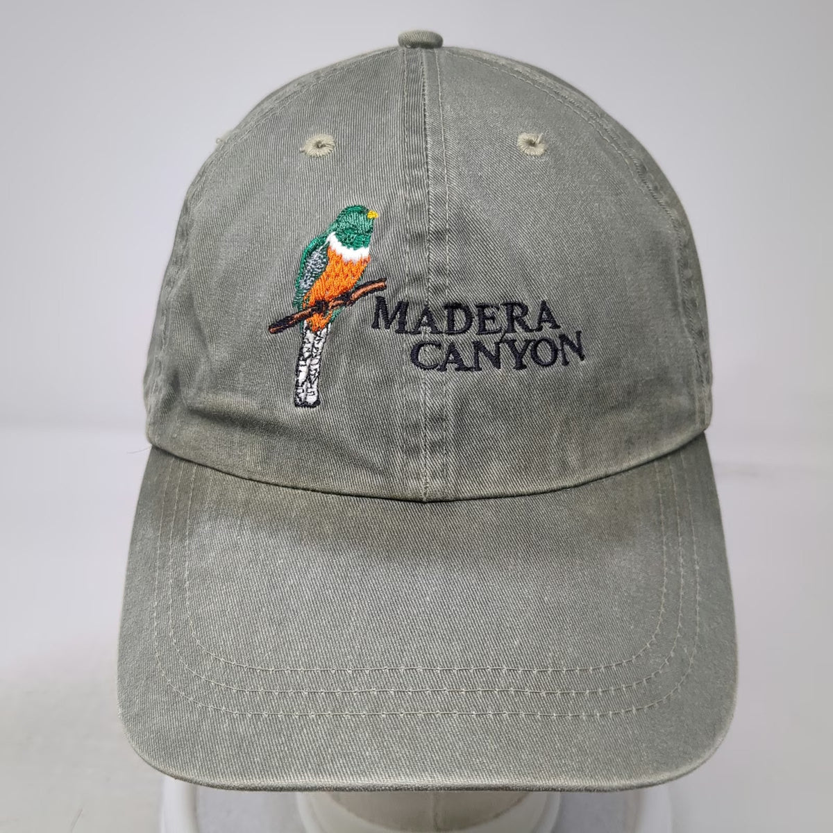 Fahrenheit Baseball Cap Green One Size Madera Canyon Bird Embroidered Strap Hat