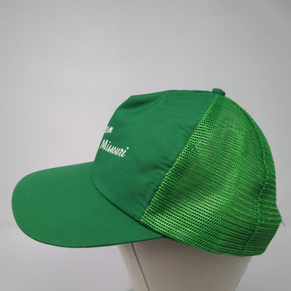 Branson Missouri Snapback Trucker Hat Green One Size Mesh Back Outdoor