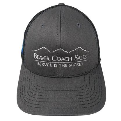 Beaver Coach Sales Servce Is The Secret Snapback Trucker Hat Gray OS Richardson