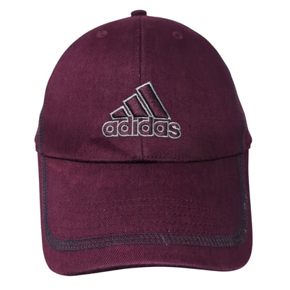 Adidas 3 Stripes Strapback Hat Red One Size Adjustable Embroidered Logo