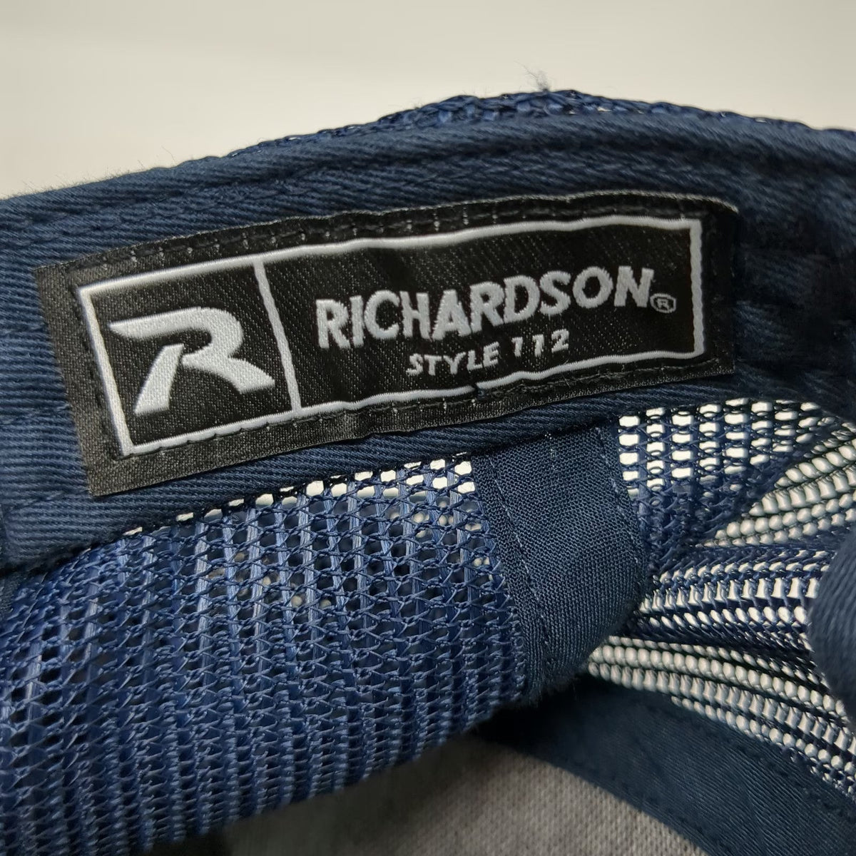 Richardson Trucker Hat Blue One Size BSG Logo Mesh Snapback 112 Structured