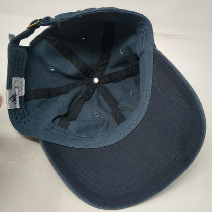 Alternative Apparel Baseball Cap Blue One Size Leather Patch Slideback Bird Hat