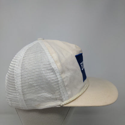 EDS Snapback Mesh Back Rope Trucker Hat Tan One Size Embroidered
