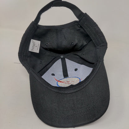 NASA Strapback Hat Black Small Embroidered Adjustable 6 Panel Spirit