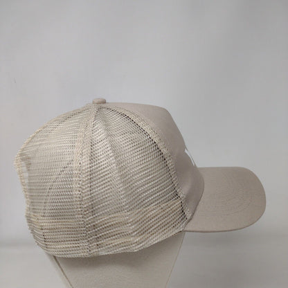 YRBK Snapback Trucker Hat Tan OSFA Adjustable Mesh Back 6 Panel Hit Wear