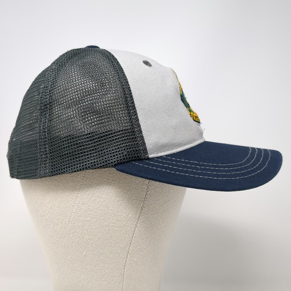 District Gray Trucker Hat One Size Blue Oregon Interagency Fire Patch Snapback