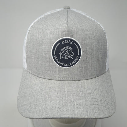 BO12 Servant Leadership Snapback Trucker Hat Gray OS Adjustable Mesh Chilled