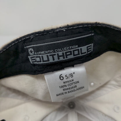 SP Southpole Boys Fitted Hat White Size 6 5/8 Embroidered 6 Panel Cotton