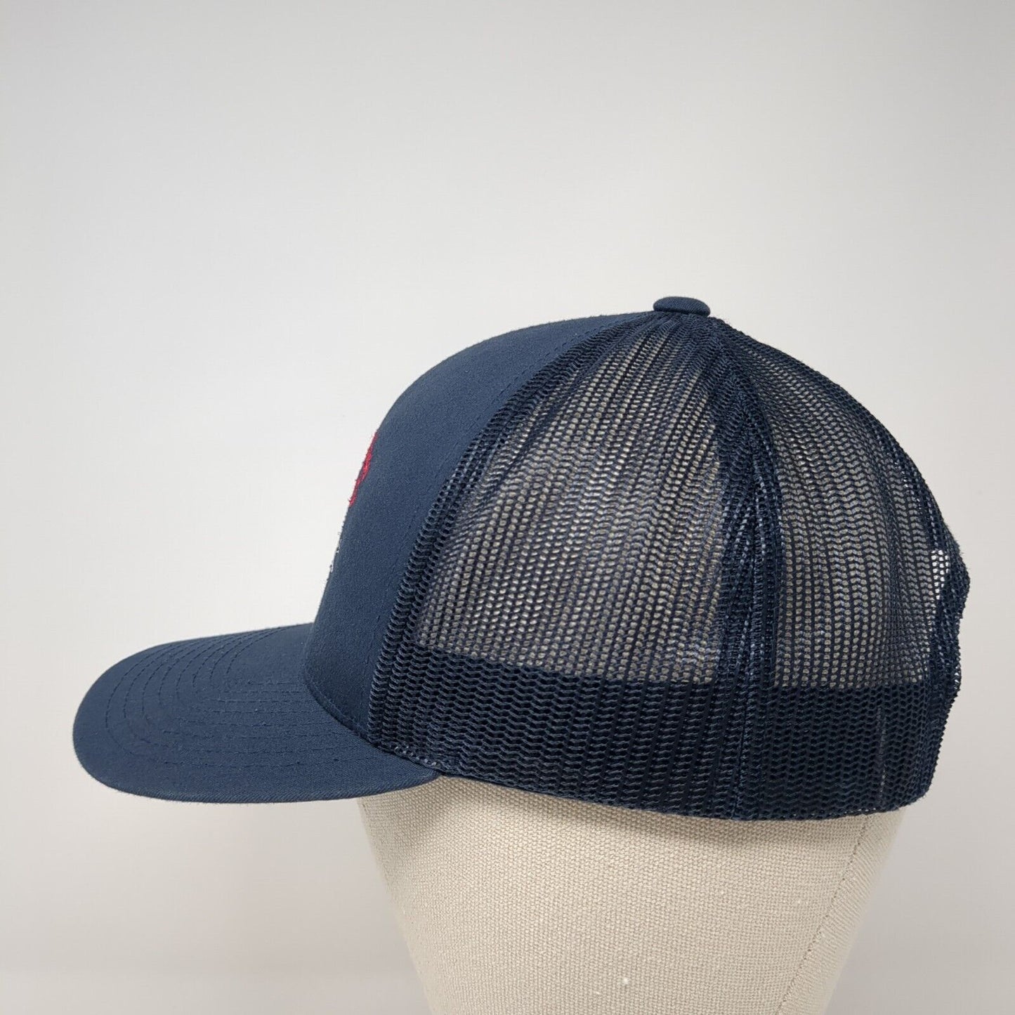 Santa Barbara County Snapback Trucker Hat Blue One Size Mesh Back Yupoong