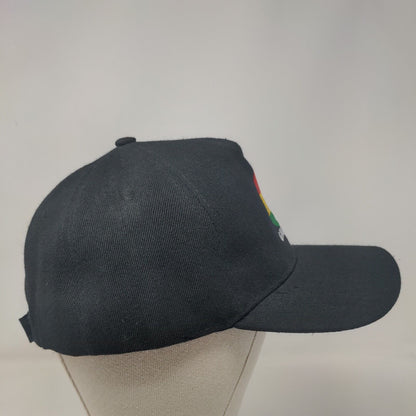 Ghana Flag Strapback Hat Black One Size Embroidered Adjustable Aoykawim