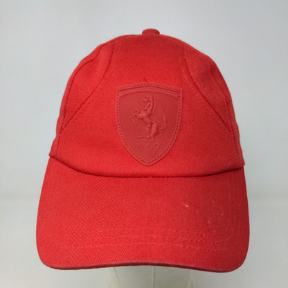 Puma Men's Slideback Hat Red Size OS Stitched 3D Horse Logo 100% Cotton