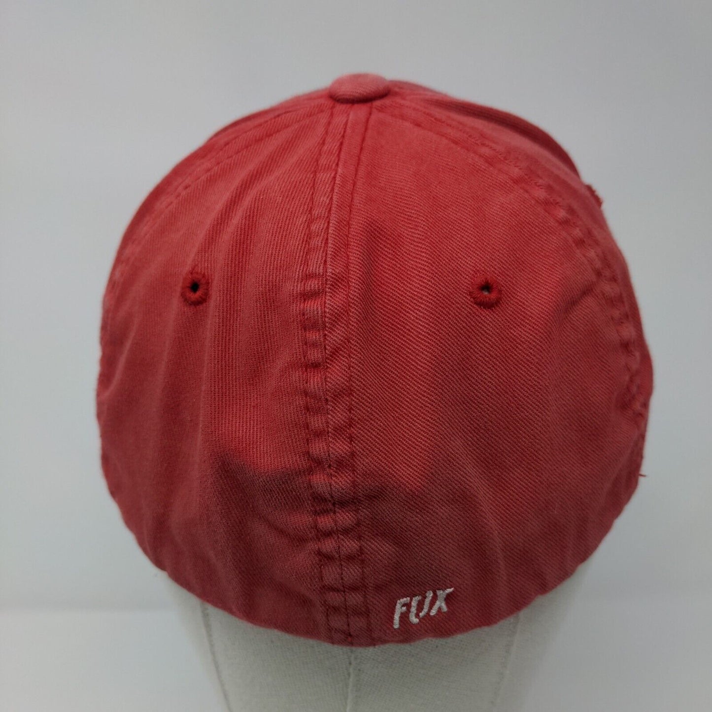 Fox Fitted Hat Red Small/Medium Embroidered Logo Flexfit 6 Panel